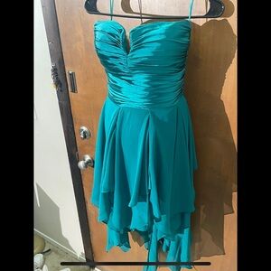 Homecoming Teal High Low Dress